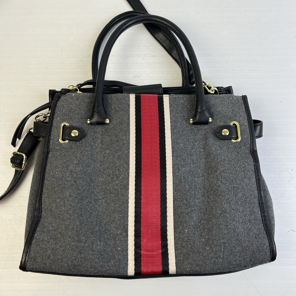 Handle Handbag Shoulder Crossbody Removable Strap School Work Gray Red Gold